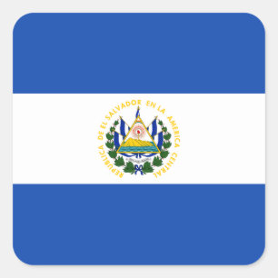 El Salvador Flag Square Sticker