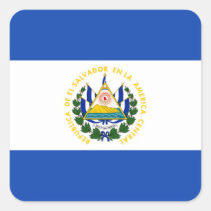 El Salvador Flag Square Sticker