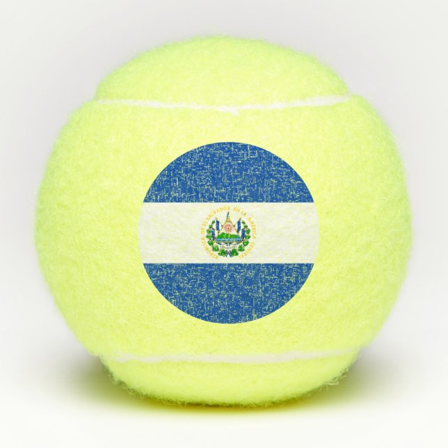 El Salvador Flag Tennis Balls (Front)