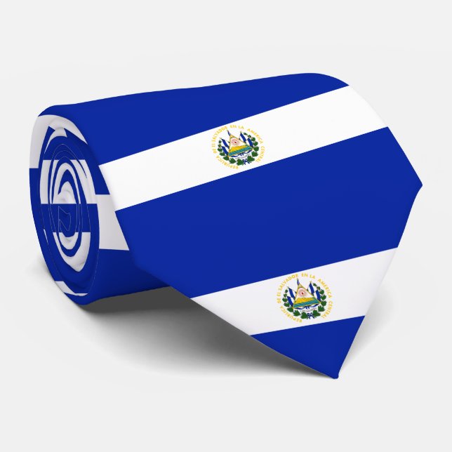El Salvador flag Tie (Rolled)