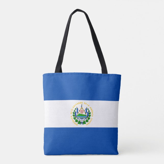 El Salvador Flag Tote Bag (Back)