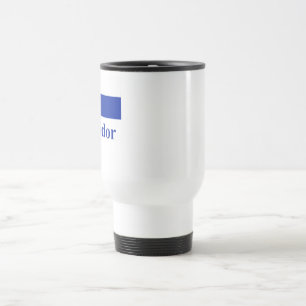 El Salvador Flag with Name Travel Mug