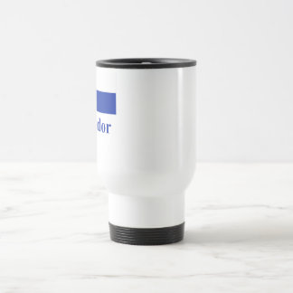 El Salvador Flag with Name Travel Mug