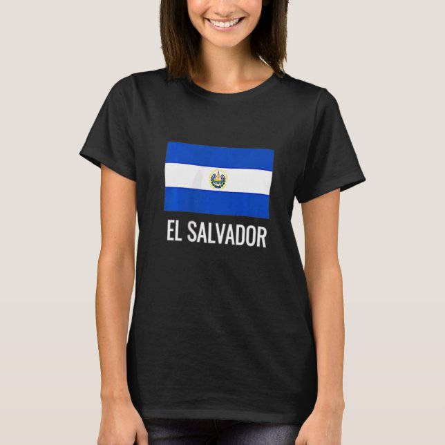 El Salvador Fútbol Flag Pocket Soccer Fan T-Shirt (Front)