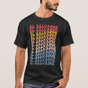 El Salvador Groovy Retro Salvadoran T-Shirt