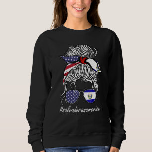 El Salvador Heritage American Grown Women Girl Sal Sweatshirt