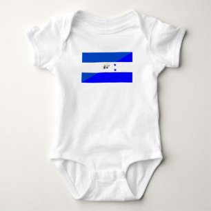 el salvador honduras half flag country symbol baby bodysuit