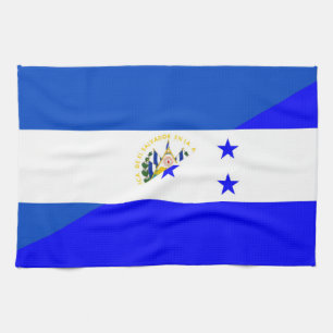 el salvador honduras half flag country symbol tea towel
