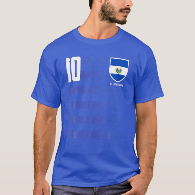 El Salvador La Selecta Futtbool Soccer T-Shirt (Front)
