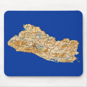 El Salvador Map Mousepad