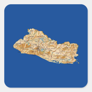 El Salvador Map Sticker