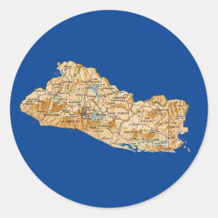 El Salvador Map Sticker