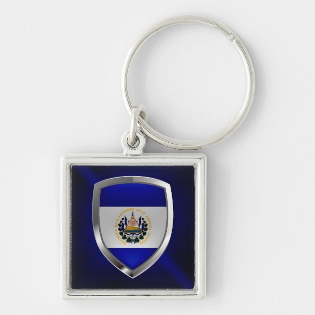 El Salvador Mettalic Emblem Key Ring (Front)