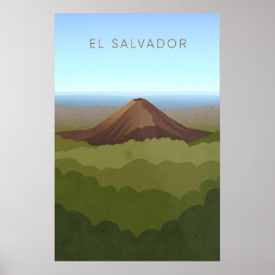 El Salvador Minimal Travel Poster
