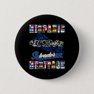 El Salvador National Hispanic Heritage Month Salva 6 Cm Round Badge