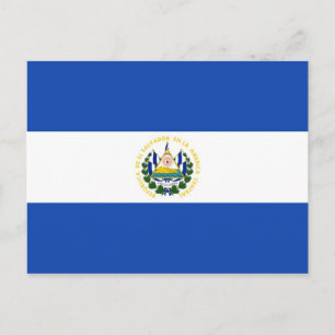El Salvador National World Flag Postcard