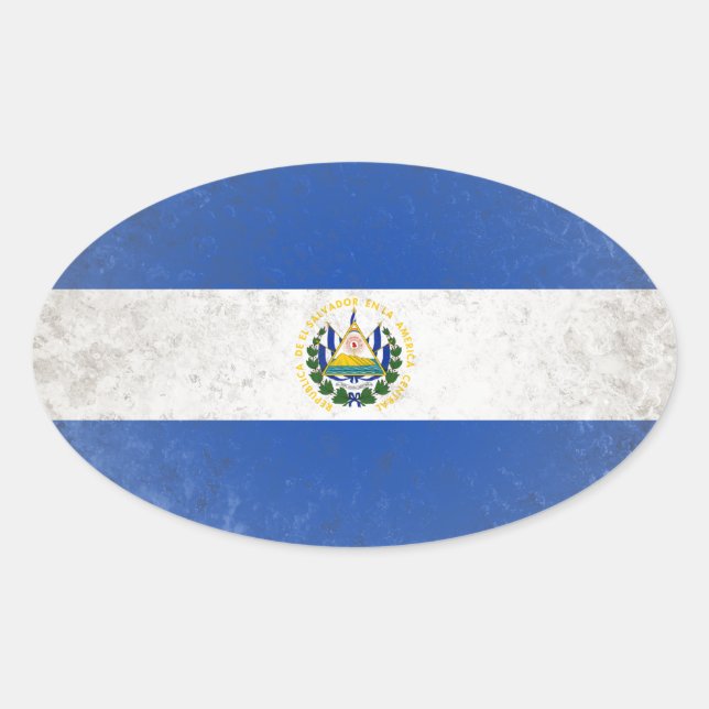 El Salvador Oval Sticker (Front)