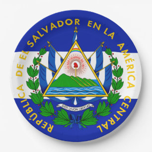 El Salvador Paper Plate