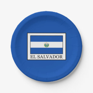 El Salvador Paper Plate