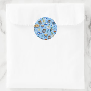 El Salvador Party Pattern Classic Round Sticker