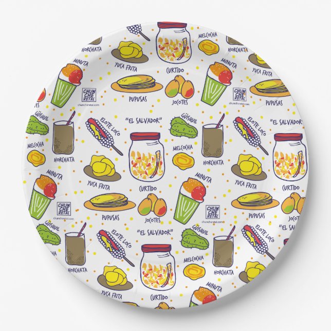 El Salvador, plates paper Salvadoran antojitos (Front)