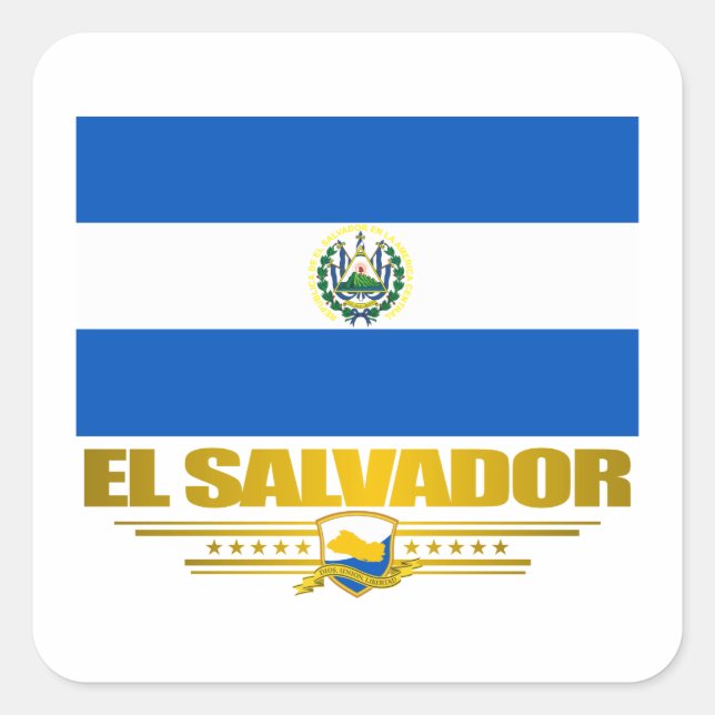 "El Salvador Pride" Square Sticker (Front)
