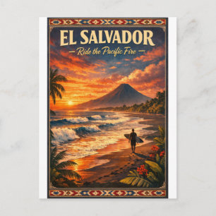 EL SALVADOR – Ride the Pacific Fire Postcard