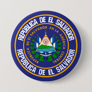El Salvador Round Emblem 7.5 Cm Round Badge