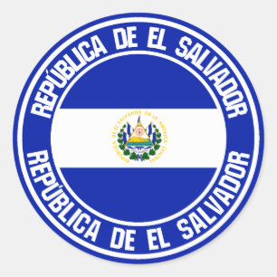 El Salvador Round Emblem Classic Round Sticker
