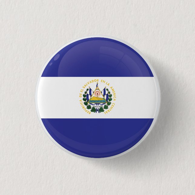 El Salvador  Round Icon Flag 3 Cm Round Badge (Front)