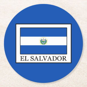 El Salvador Round Paper Coaster