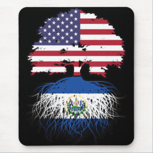 El Salvador Salvadoran American USA Tree Roots Mouse Mat