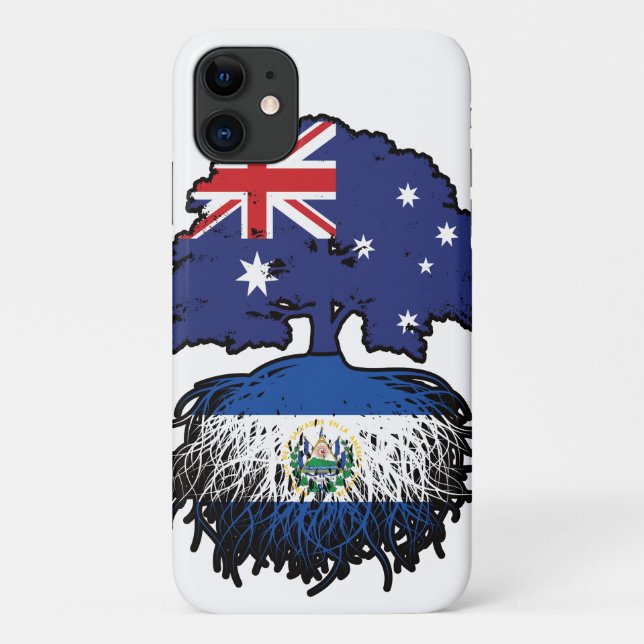 El Salvador Salvadoran Australian Australia Tree Case-Mate iPhone Case (Back)