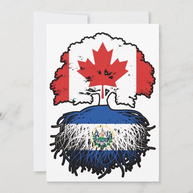 El Salvador Salvadoran Canadian Canada Tree Roots Invitation (Front)