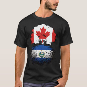 El Salvador Salvadoran Canadian Canada Tree Roots T-Shirt