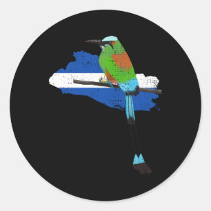 El Salvador Salvadoran Coat Salvadorian Torogoz Bi Classic Round Sticker