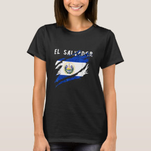 El Salvador Salvadorean Flag Salvadoran Roots T-Shirt
