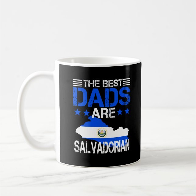 El Salvador Salvadorian Dad Fathers Day Gift Coffee Mug (Left)