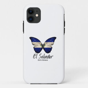 El Salvador, Salvadorian Flag, Butterfly wrapped, iPhone 11 Case