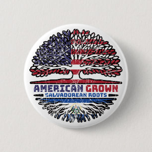 El Salvador Salvadorian Salvadoran USA United 6 Cm Round Badge