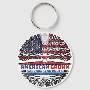 El Salvador Salvadorian Salvadoran USA United Key Ring