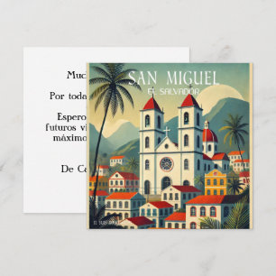 El Salvador   San Miguel Travel Vintage Retro