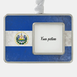 El Salvador Silver Plated Framed Ornament