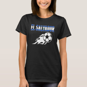 El Salvador Soccer Fans Salvadorean Flag Footbal T-Shirt