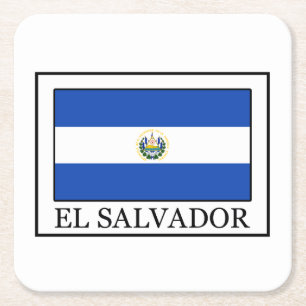 El Salvador Square Paper Coaster