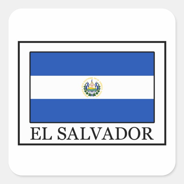 El Salvador Square Sticker (Front)