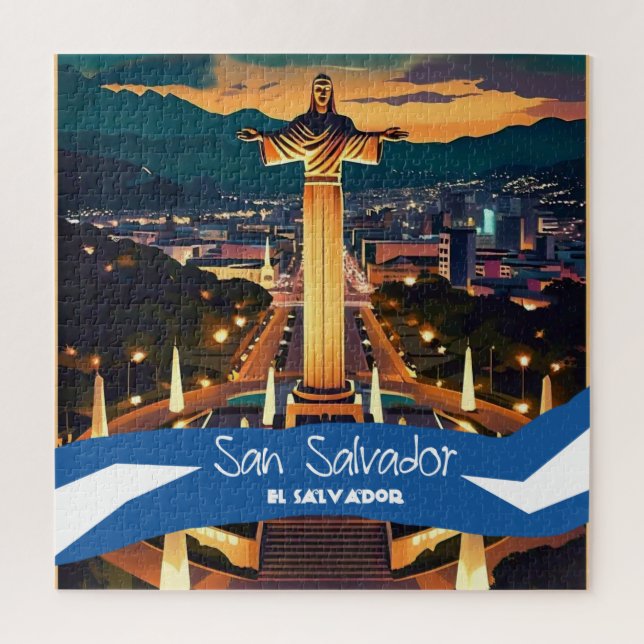El Salvador Travel Vintage Retro  Jigsaw Puzzle (Vertical)