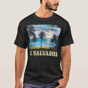 El Salvador Vintage Surfer Salvadorian Beach Souve T-Shirt