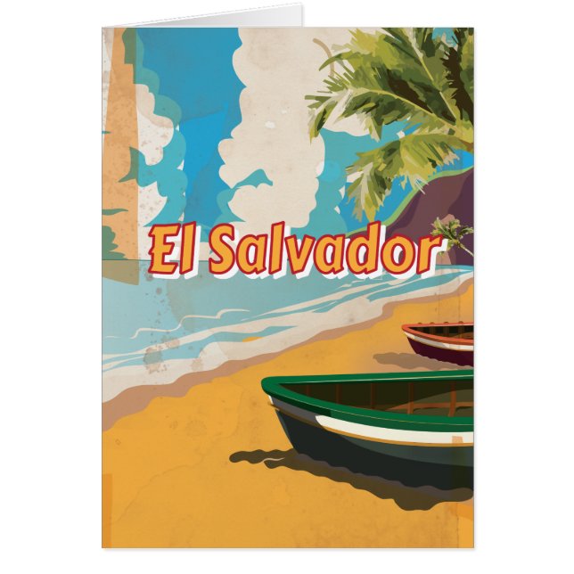 El Salvador  Vintage vacation Poster (Front)