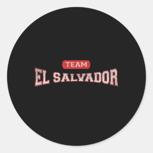 El Salvadoran Team El Salvador Distressed Classic Round Sticker